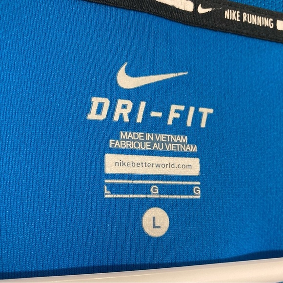 Nike Dri-Fit Running Tee - Blue - Large - Picture 6 of 9